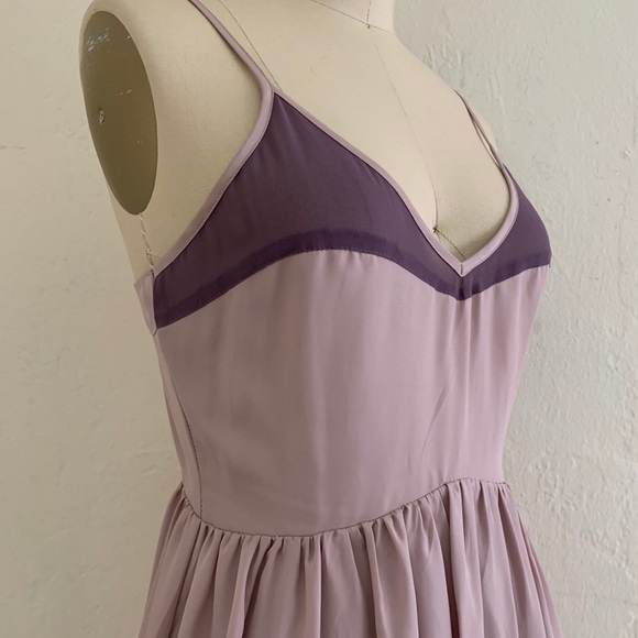 Lavender High Low Striped Dress - Picture 5 of 11